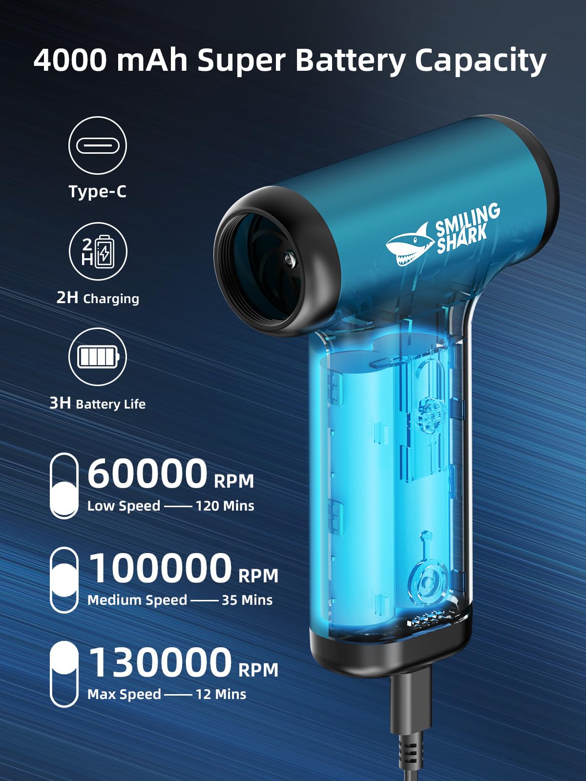 Smiling Shark Compressed Air Duster - Image 4