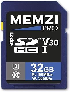 MEMZI PRO 32GB 100MB/s Class 10 V30 SDHC Memory Card Compatible for Sony Alpha a7S II ILCE-7SM2, a7S ILCE-7S, a7 III ILCE-7M3 / ILCE-7M3K, a7 II ILCE-7M2, a7 ILCE-7 E-Mount Digital Cameras