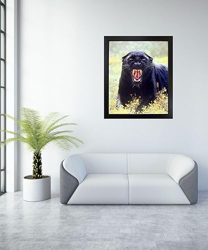 Miniatura 7 de Póster artístico para decoración de pared, diseño de animales salvajes, pantera negra (leopardo) (16 x 20 pulgadas)