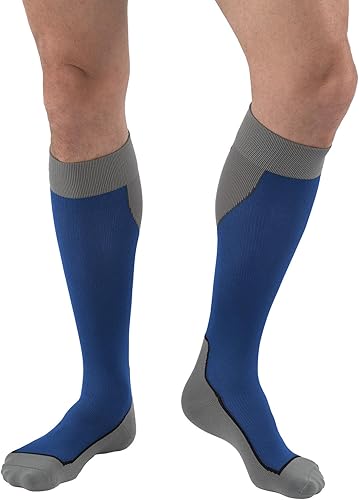 Miniatura 23 de Calcetines a la rodilla Jobst Sport, 20-30 mmHg 7529000-P, S, Blanco/Gris, 1 Negro,Gris,Rosado,Azul Real,Blanco