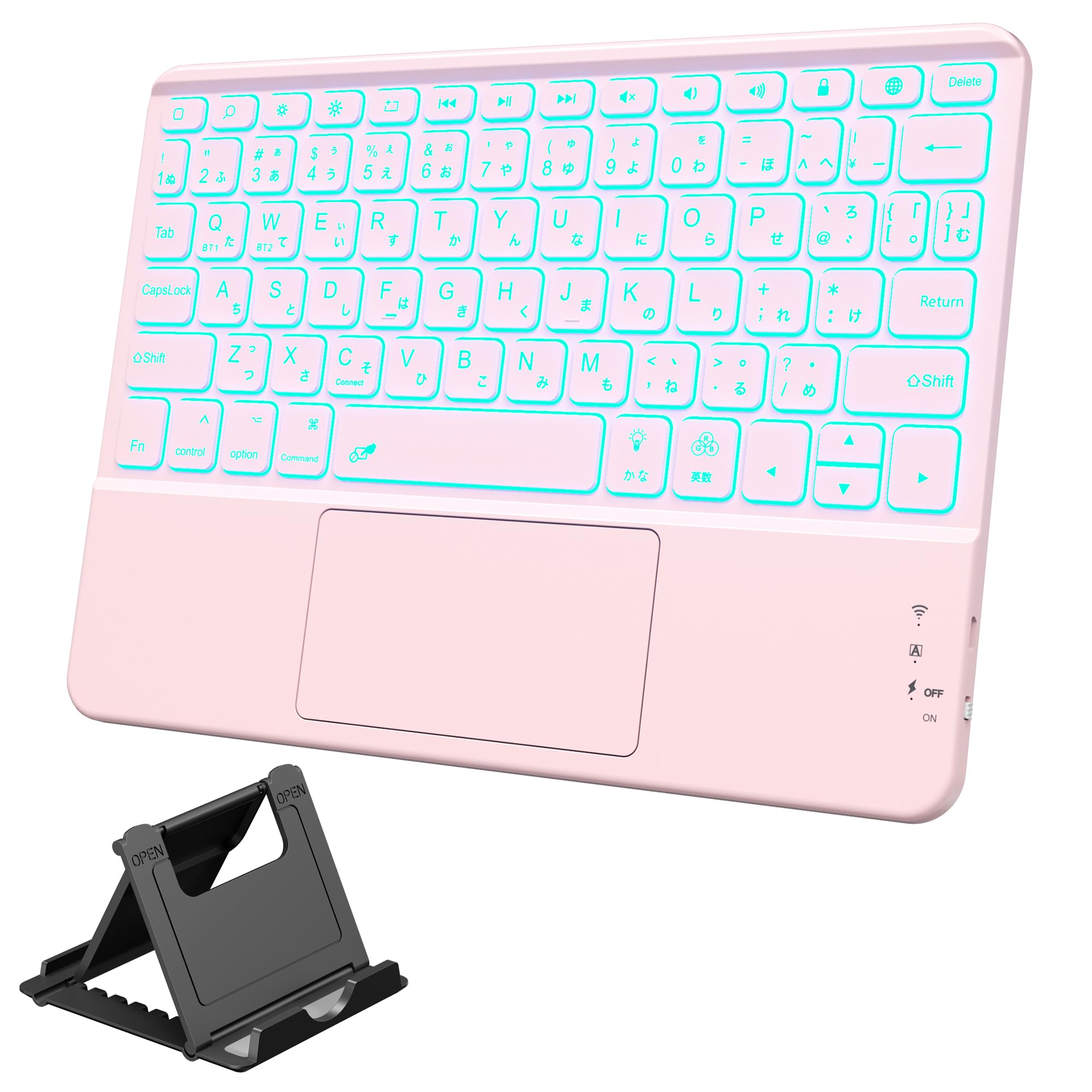 Amazon.co.jp: HETHOT ipad用 キーボード- 7色バックライト Bluetooth