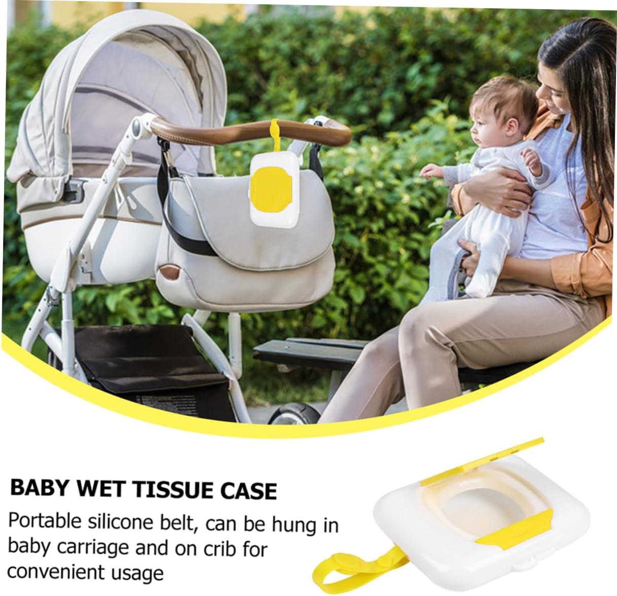 PRETYZOOM 2pcs Portable Wipes Holder Lightweight Wet Tissue Case for Diaper Bags Travel Material Easy for Use
