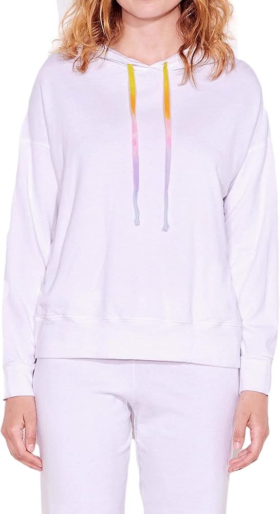 SUNDRY Basic Hoodie (0) White at Amazon Women's Clothing store