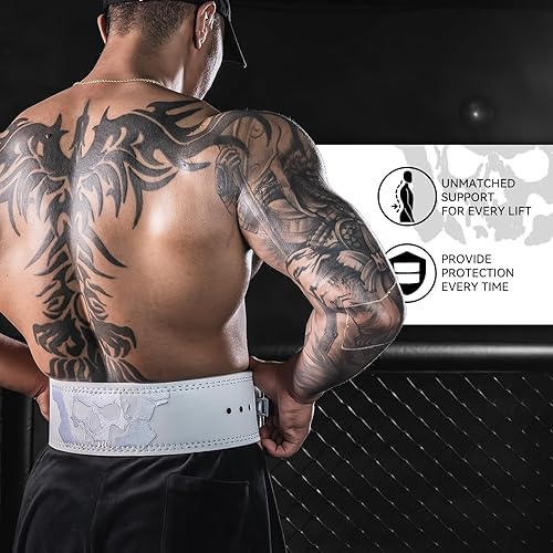 Miniatura 6 de Cinturón de elevación de palanca para hombre y mujer, levantamiento de pesas con hebilla ajustable y resistente, cinturón de levantamiento de pesas