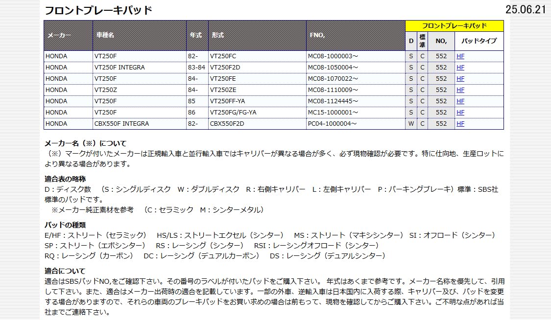Amazon | キタコ(KITACO) SBS ブレーキパッド 安くて長持ち&厚さに