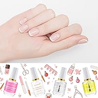 Vista 2 de Endurecedor de uñas 4 en 1, fortalecedor de uñas, rescate de uñas, imprimación de calcio para uñas finas, crecimiento, reparación de uñas, kit