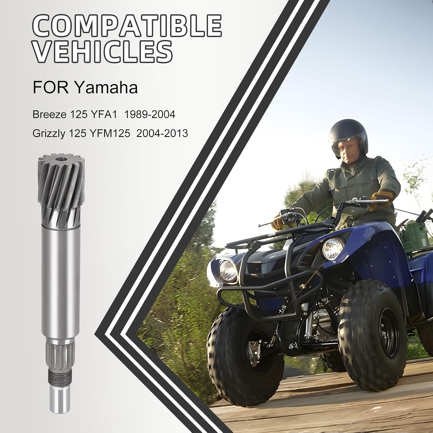 Transmission Drive Gear Shaft for Yamaha Breeze 125 YFA1 1989-2004 Grizzly 125 YFM125 2004-2013 3FA-16111-00-00