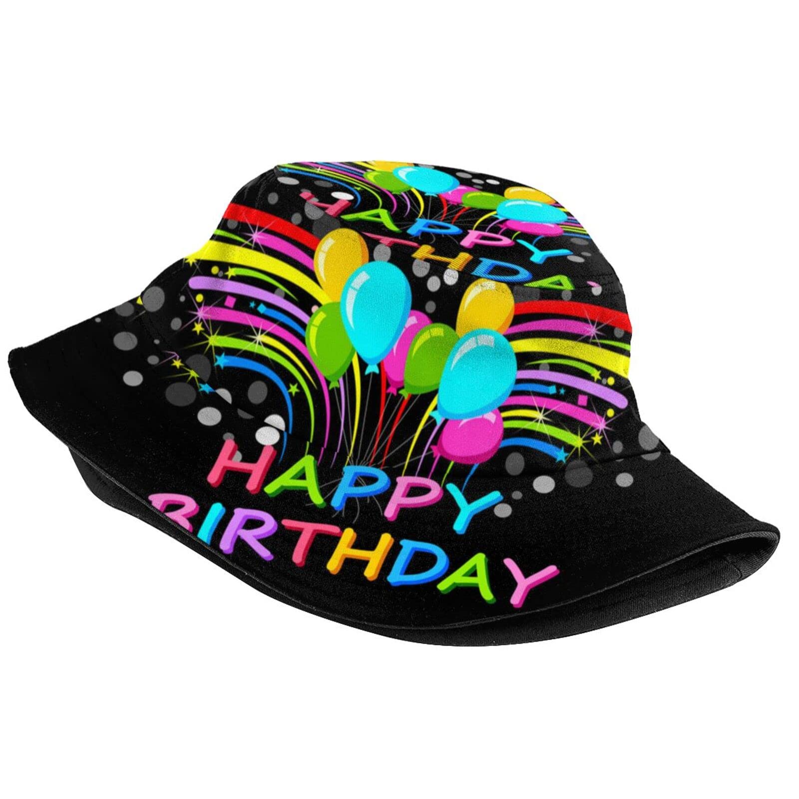 Happy Birthday Bucket Hats Fashion Sun Cap Packable Outdoor Birthday Fisherman Hat for Women and Men