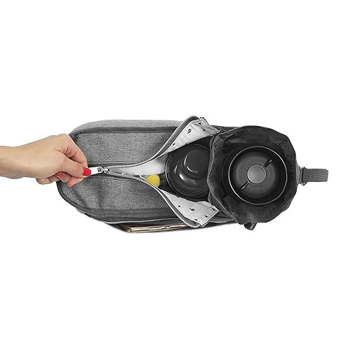 Miniatura 4 de Babymoov Organizador universal prémium para cochecito Almacenamiento XL, cierre de cremallera completa, portavasos aislado y bolsa para teléfono