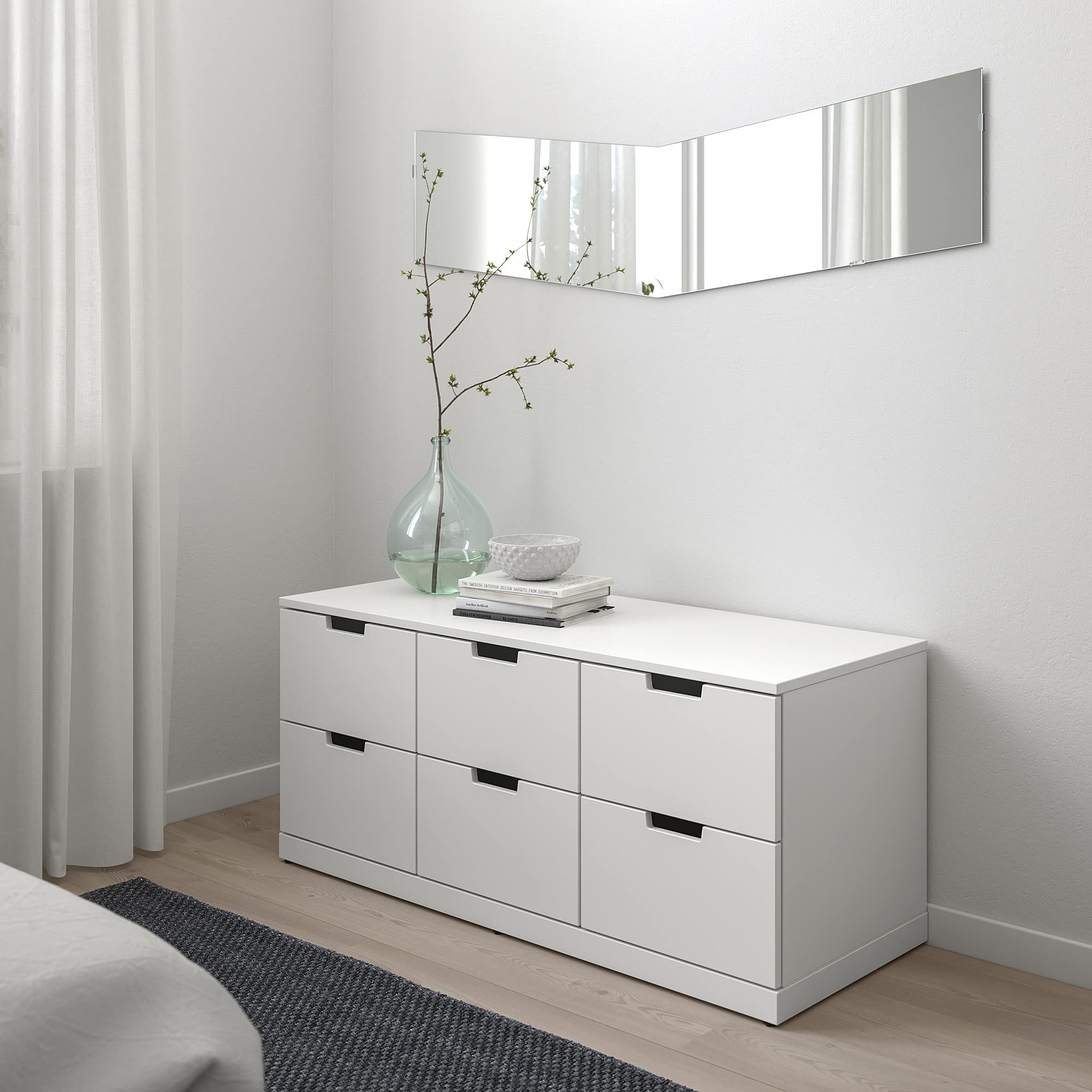 Ikea NORDLI Kommode mit 6 Schubladen, 120 x 54 cm, weiß Küche, Haushalt & Wohnen