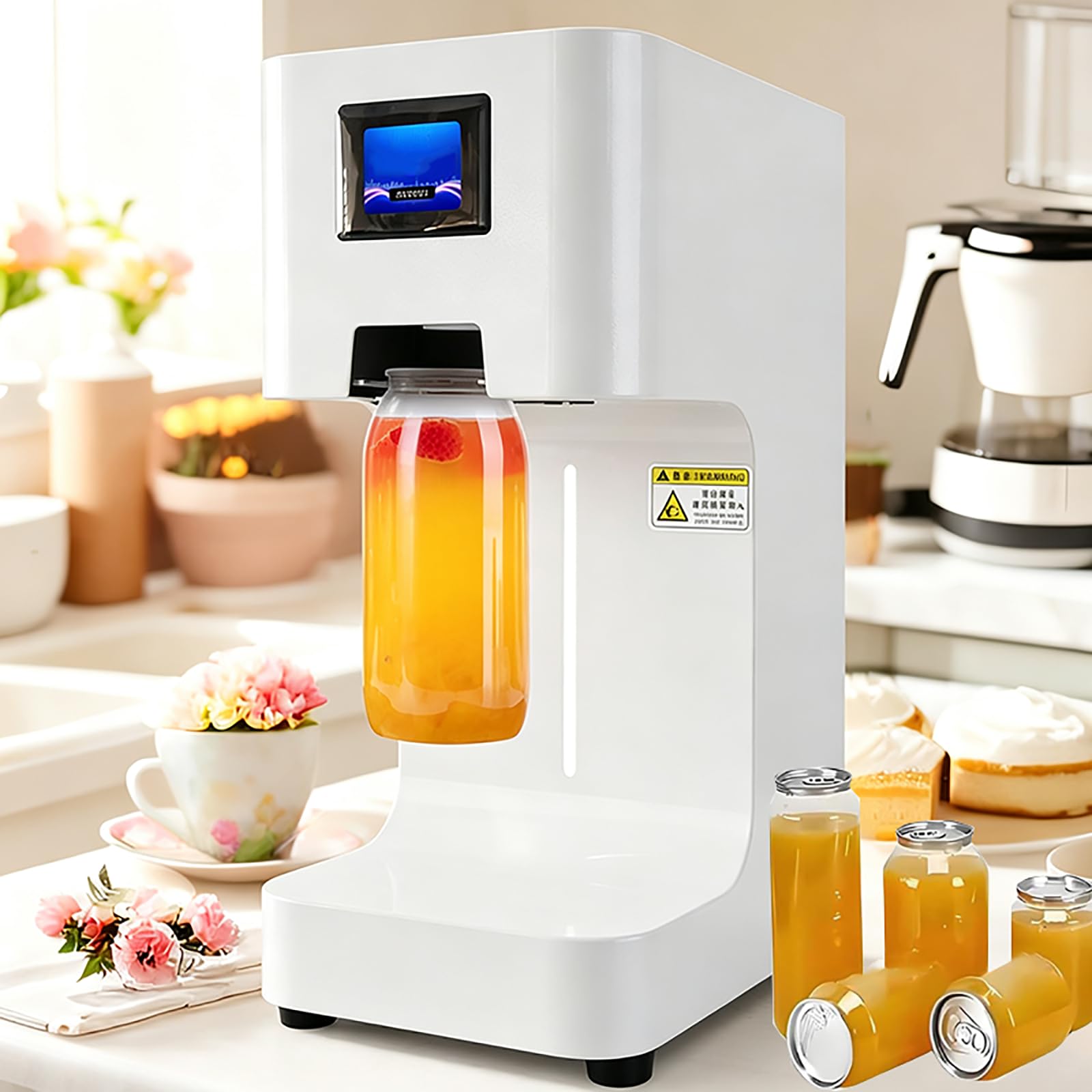 Máquina selladora de latas comercial automática de 70-200mm con pantalla LCD