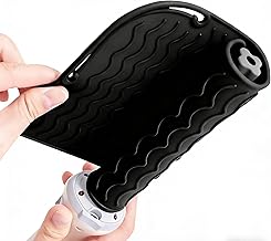 Silicone Heat Resistant Mat for Hair Straighteners, Curling Irons, Flat Iron, Curling Tongs, Black Non Slip Travel Mat Pad for Hot Hair Styling Tools, 23 cm x 17 cm