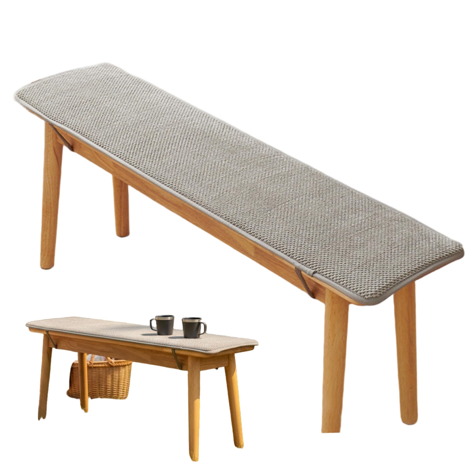 Coussin de siège en velours pour banc de fenêtre et assise de cuisine