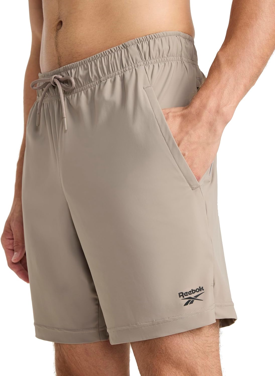 Reebok Mens Pace Training 7” Short, Standard Fit, Lightweight Stretch Recycled Nylon Fabric - Image 5