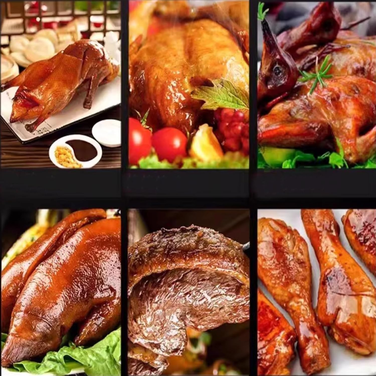 INTSUPERMAI Table Type Electric Rotisserie Oven Machine Commercial Chicken Duck Roaster Adjustable Temperature 122℉-572℉ (50-300°C) Rotating Chicken Oven 220V