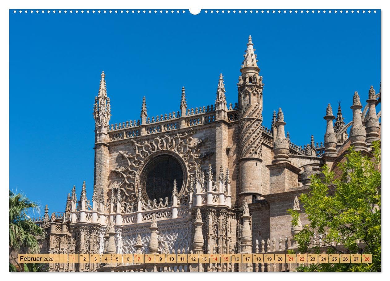 Sevilla - Unterwegs in Spanien (hochwertiger Premium Wandkalender 2026 DIN A2 quer), Kunstdruck in Hochglanz: Unser exquisiter Sevilla-Kalender ... andalusische Stadt. (CALVENDO Orte)