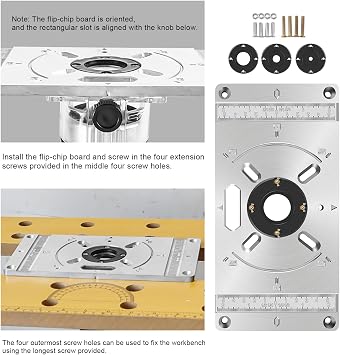 Router Table Insert Cast Aluminum Heavy Duty Rustproof Sturdy