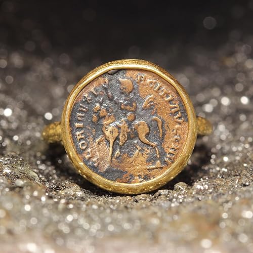 Miniatura 3 de Caprixus Signet Ring 925 Sterling Silver Coin Ring 24K Gold Vermeil Designer Handmade Rings for Women Hammered Pinky Ring Turkish Fine Jewelry