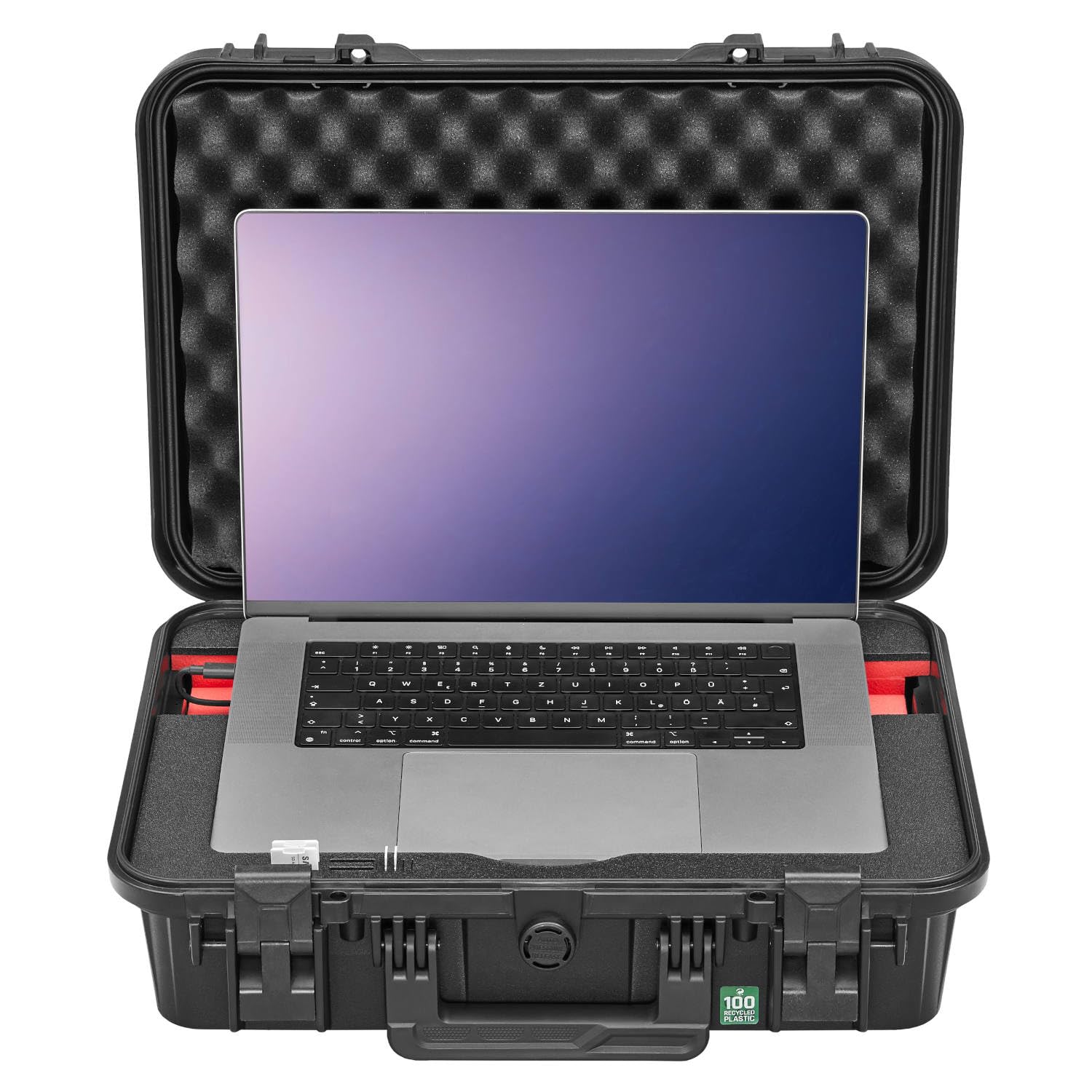 TOMcase Koffer MacBook Pro 16 Zoll wasserdicht IP65 - ECO Schutzkoffer | Stoßfester Hardcase für Laptop Notebook und Zubehör - Outdoor Transportkoffer mit passgenauem Inlay - Made in Germany