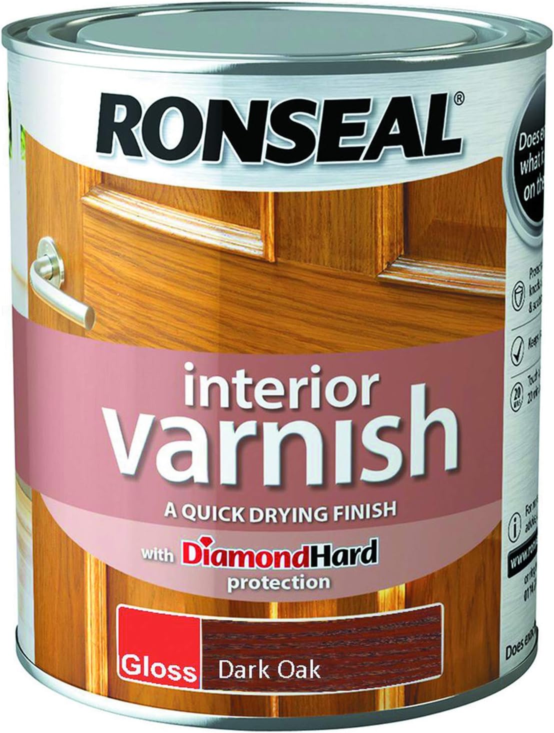 Ronseal Interior Varnish Dark Oak Gloss 750ml Amazon Co Uk Diy Tools