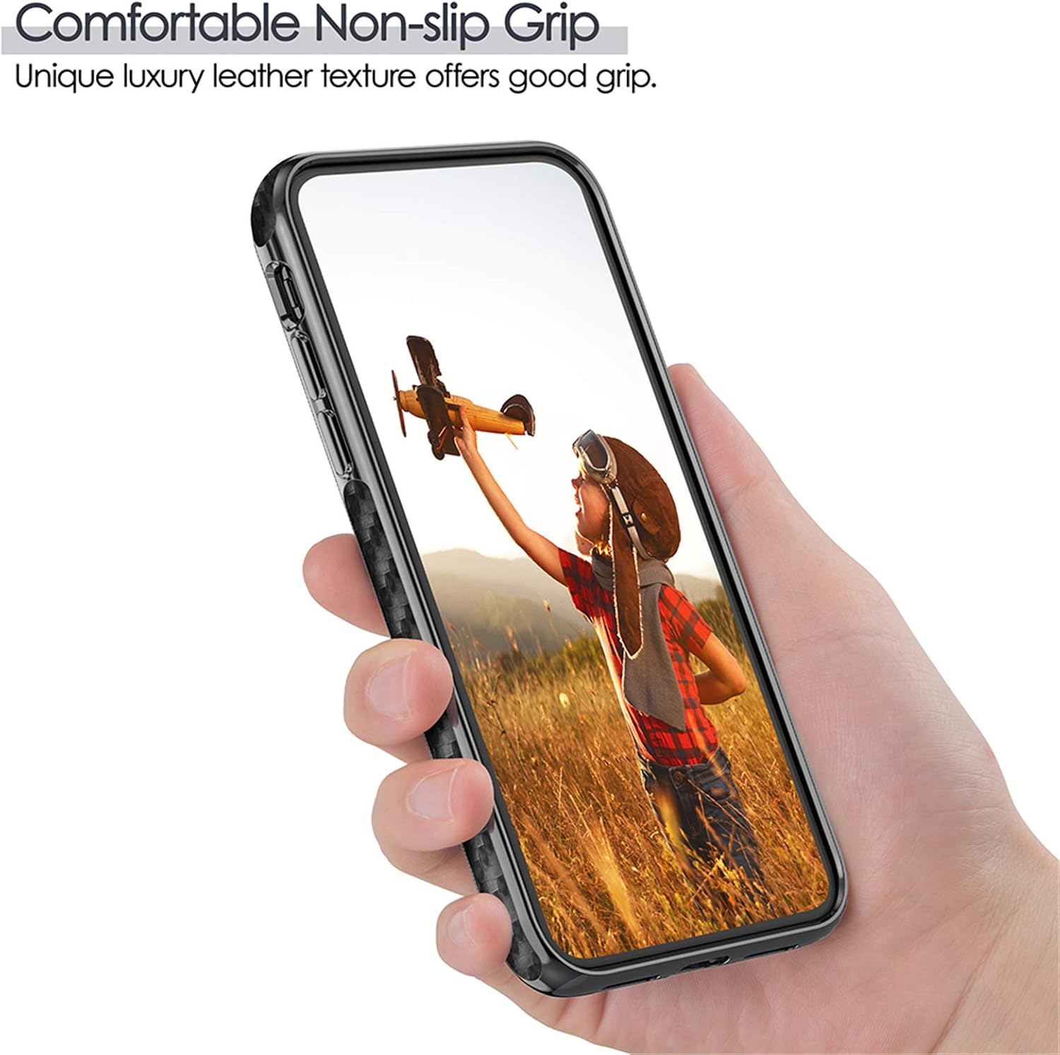 LOHASIC for iPhone 11 Case, 6.1 inch Premium Leather Slim Thin Luxury PU Flexible Bumper Cases Compatible with Apple iPhone 11 XI New Version (2019) - Carbon Fiber