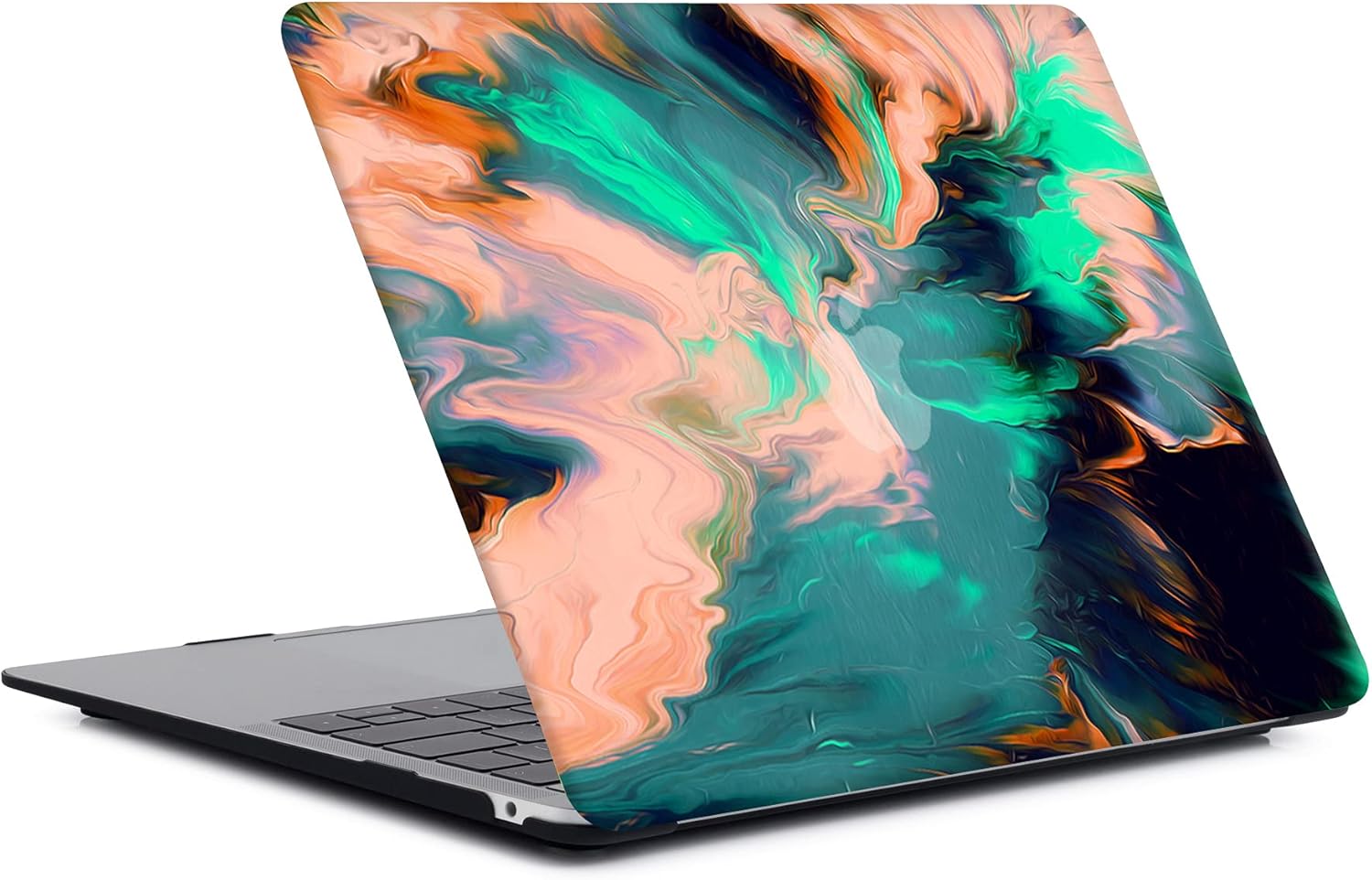 Hard Case Compatible with MacBook Pro 14 inch Case 2021 Release A2442 M1 Pro / M1 Max with Retina Display & Touch ID, Color Printing Matt Plastic Hard Shell Case Cover - Green Beige