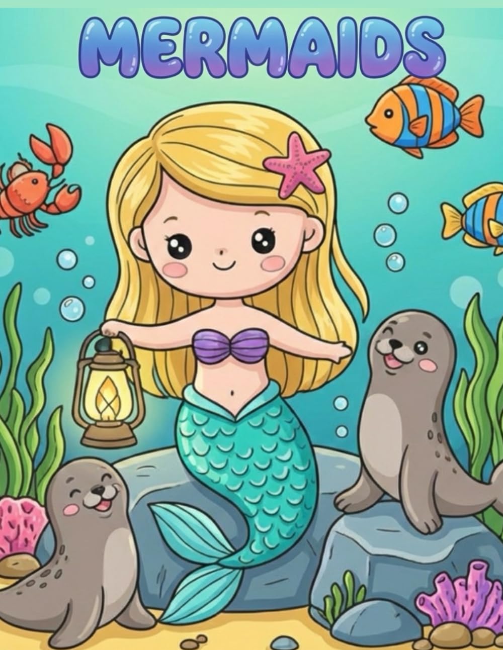 Mermaids Coloring Book: 20+ Mermaid Coloring images (Kids Coloring Books)