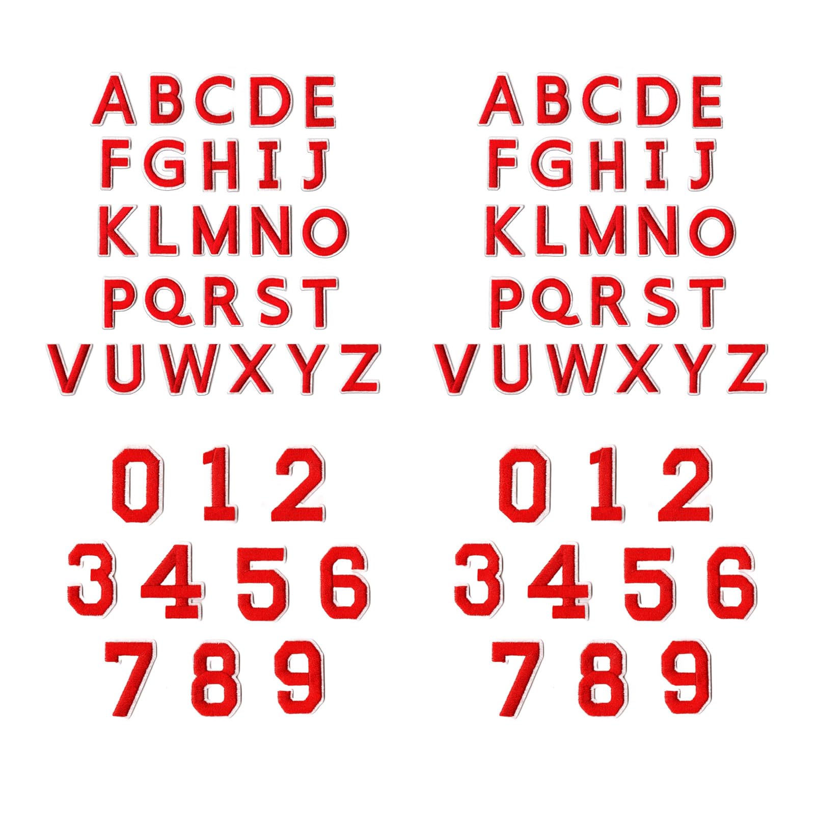 PANGBOER 72 Embroidered Letters & Numbers, Iron-on Patches for Backpacks, Garment Repair Clothing Patches