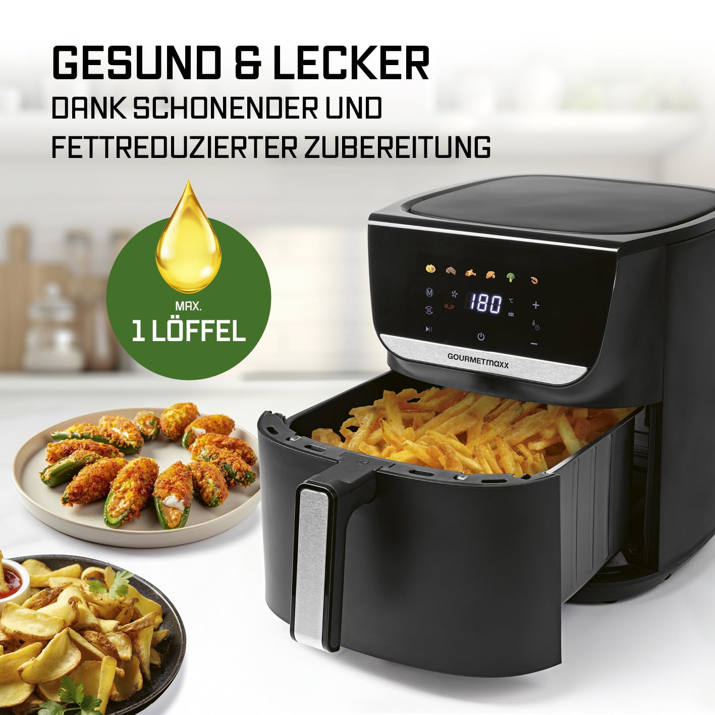 GOURMETmaxx AirGenius Heißluftfritteuse - 7 7,5 L – Bild 9