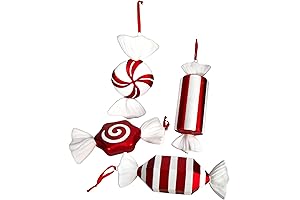 Jumbo 4-Piece Shatterproof Candy Cane Ornaments
