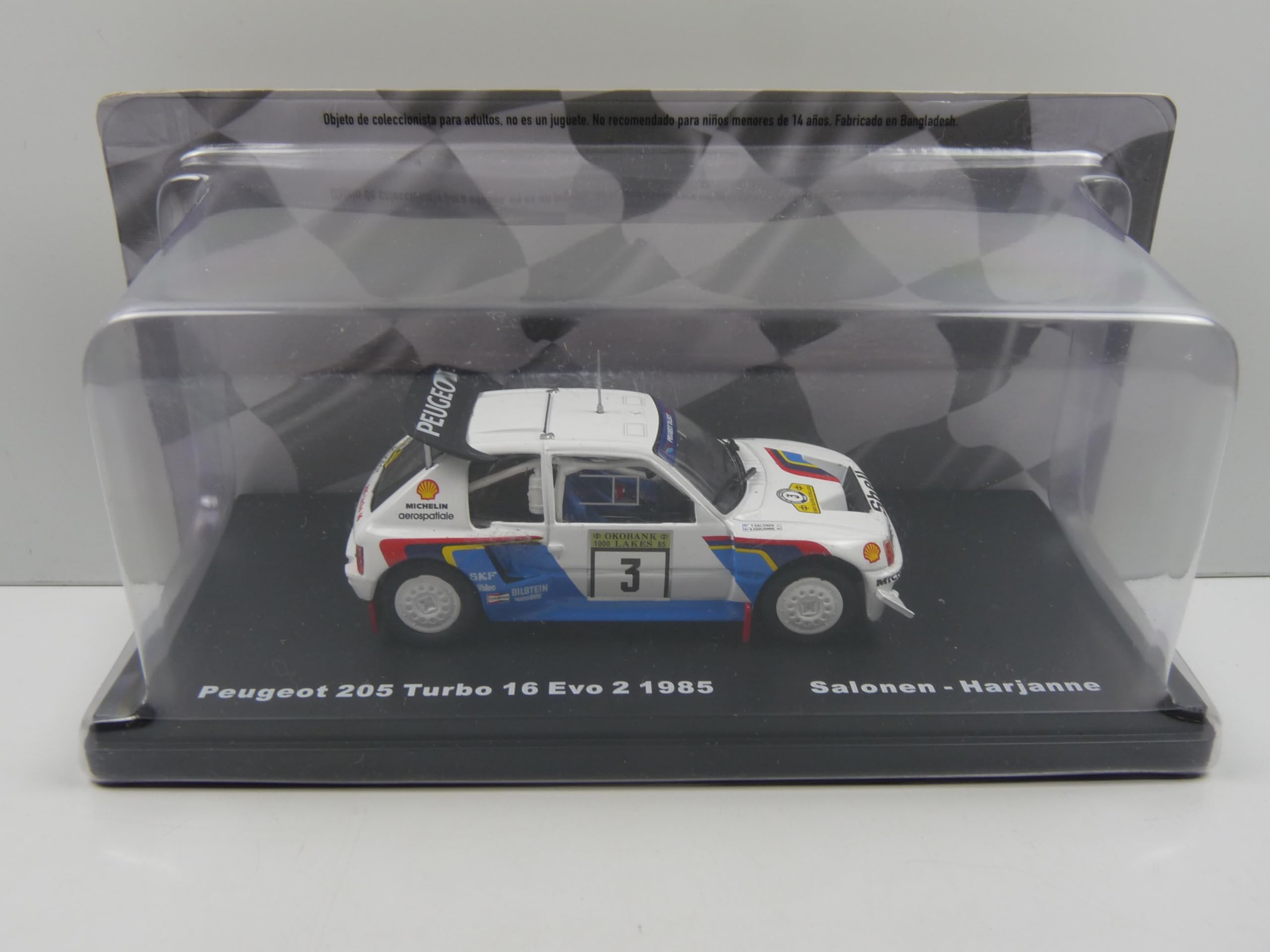 RMX9 1/43 Mexique Rallye WRC : Peugeot 205 Turbo 16 Evo 2 1995 Salonen Harjanne