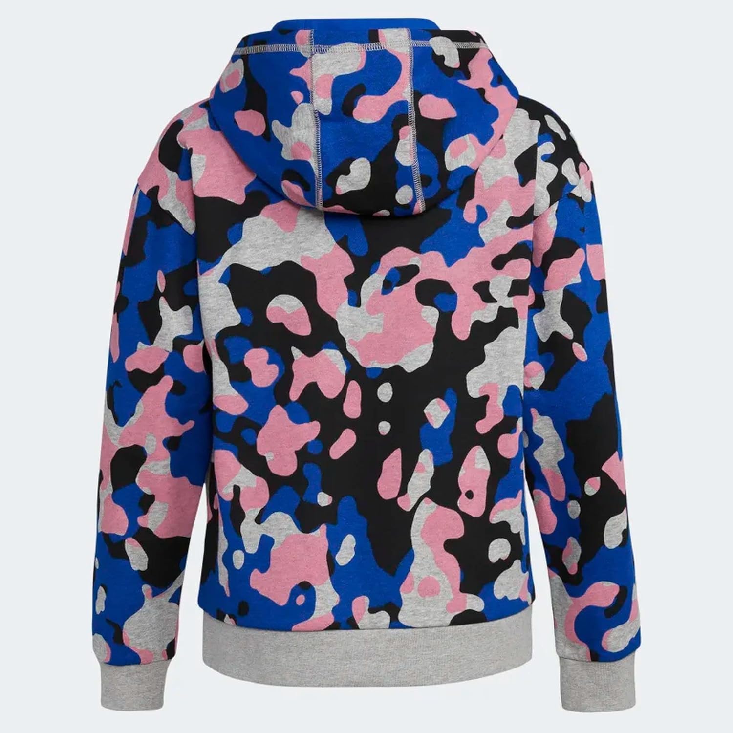 adidas Boys' Chop Pullover Hoodie, Grey Heather, X-Large - Image 3