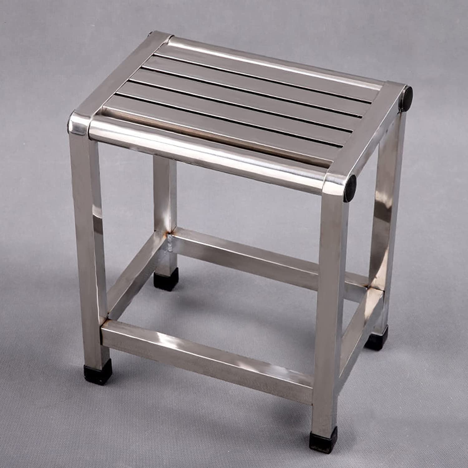 Taburete de ducha, asiento de ducha de acero inoxidable con capacidad de 300 kg, diseño antideslizante, ideal para ancianos y discapacitados