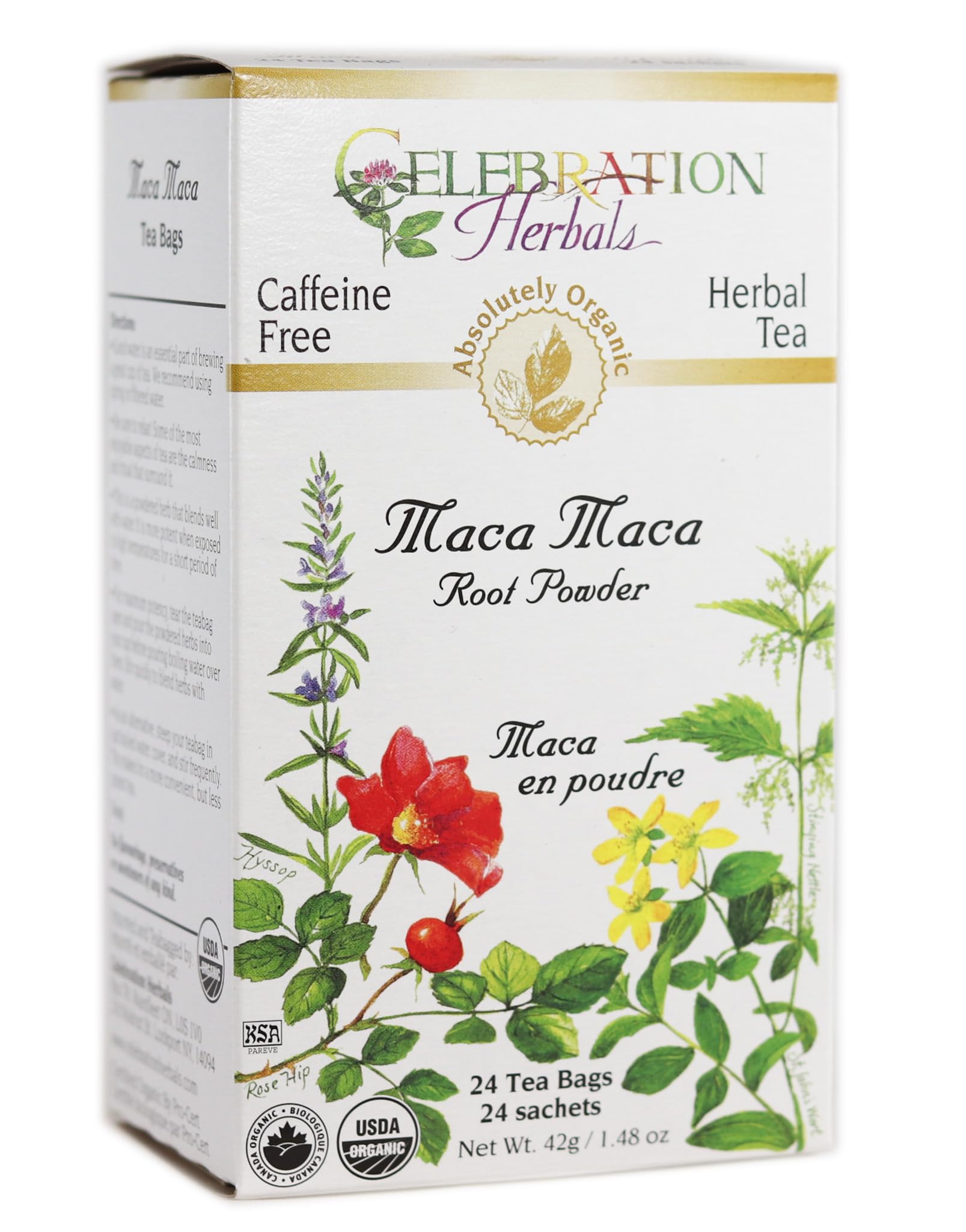 CELEBRATION HERBALS Maca Maca Root Powder Organic 24 Bag, 0.02 Pound
