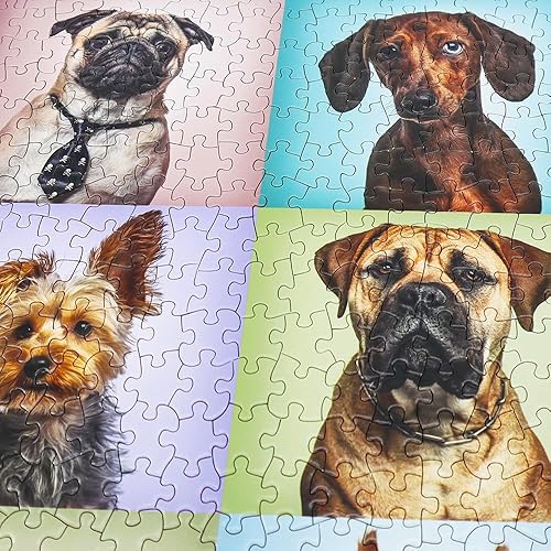 Miniatura 4 de BEDUKE Rompecabezas para adultos de 1000 piezas, cada pieza es única, de cartón grueso y resistente, entrelazado preciso, para perros, animales,