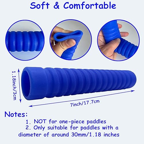 Miniatura 2 de JK - 2 empuñaduras para remo de kayak, accesorios de silicona antideslizante para remo de kayak