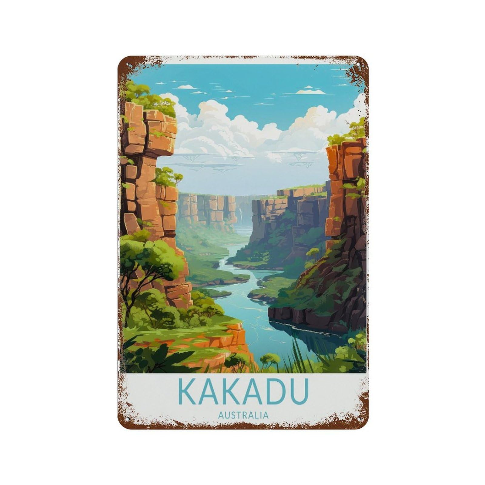 xiaoxiaoshen Kakadu Australia Travel Coastal House Warming Gifts Wall Decor Art Metal Tin Poster Modern Home Decor Art Home Bar Shop Decorations Vintage Sign 30x20cm