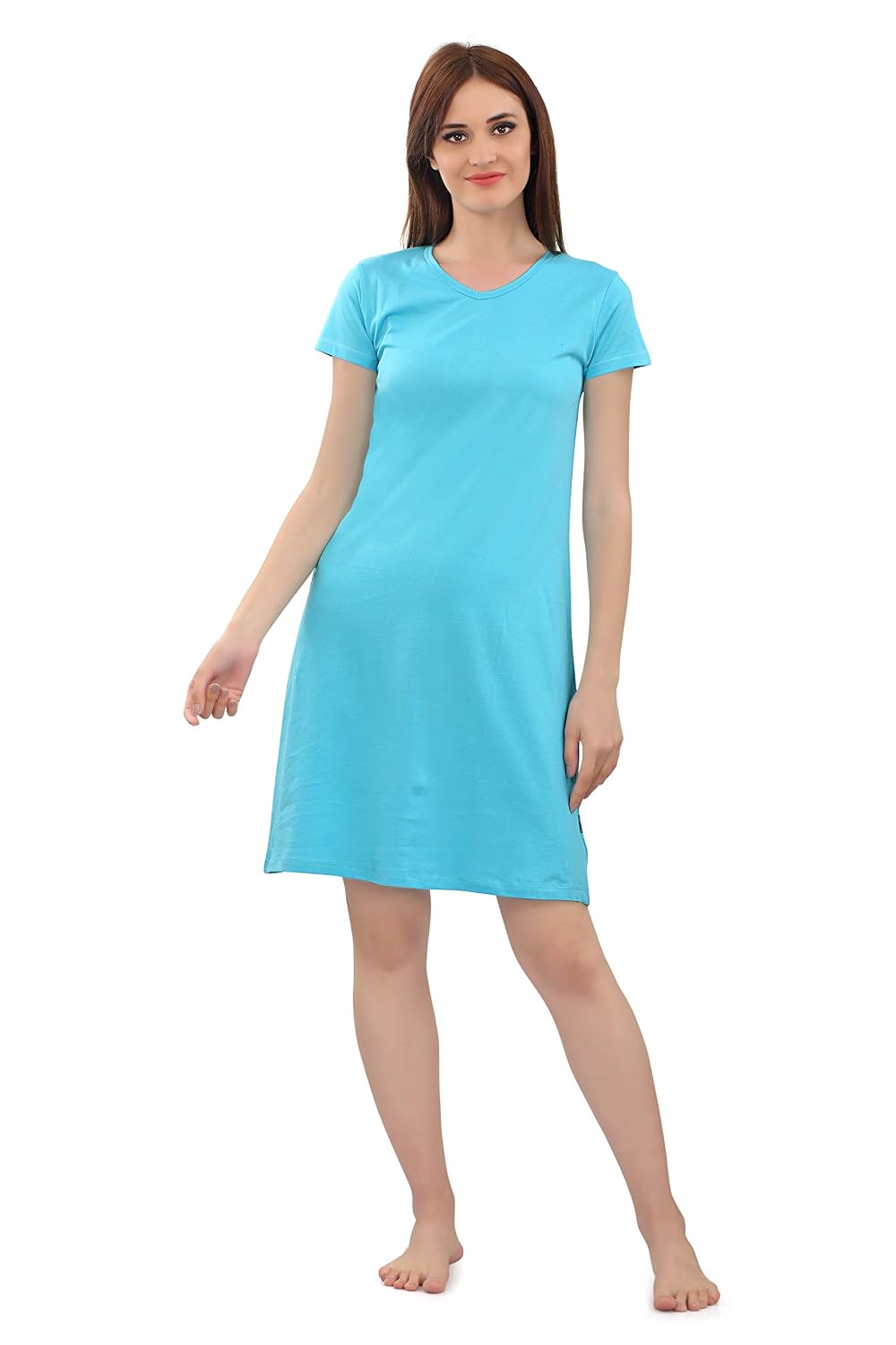 Zebu Trendy V Neck Solid Nightdress (Pack of 1) - Review, Price and Buying Guide