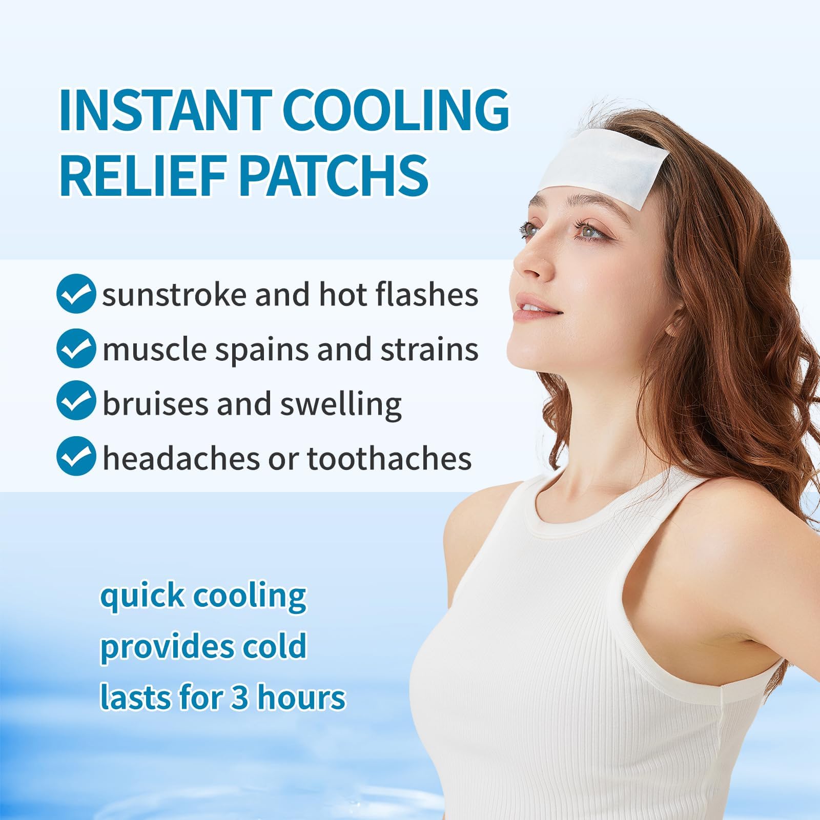 30 Pack Instant Cooling Ice Packs for Outdoor Activities Summer Heat Relief - Large Disposable Cooling Patches for Neck Body, Camping Hiking Sports, Instant Temperature Drop — Amazon image 6