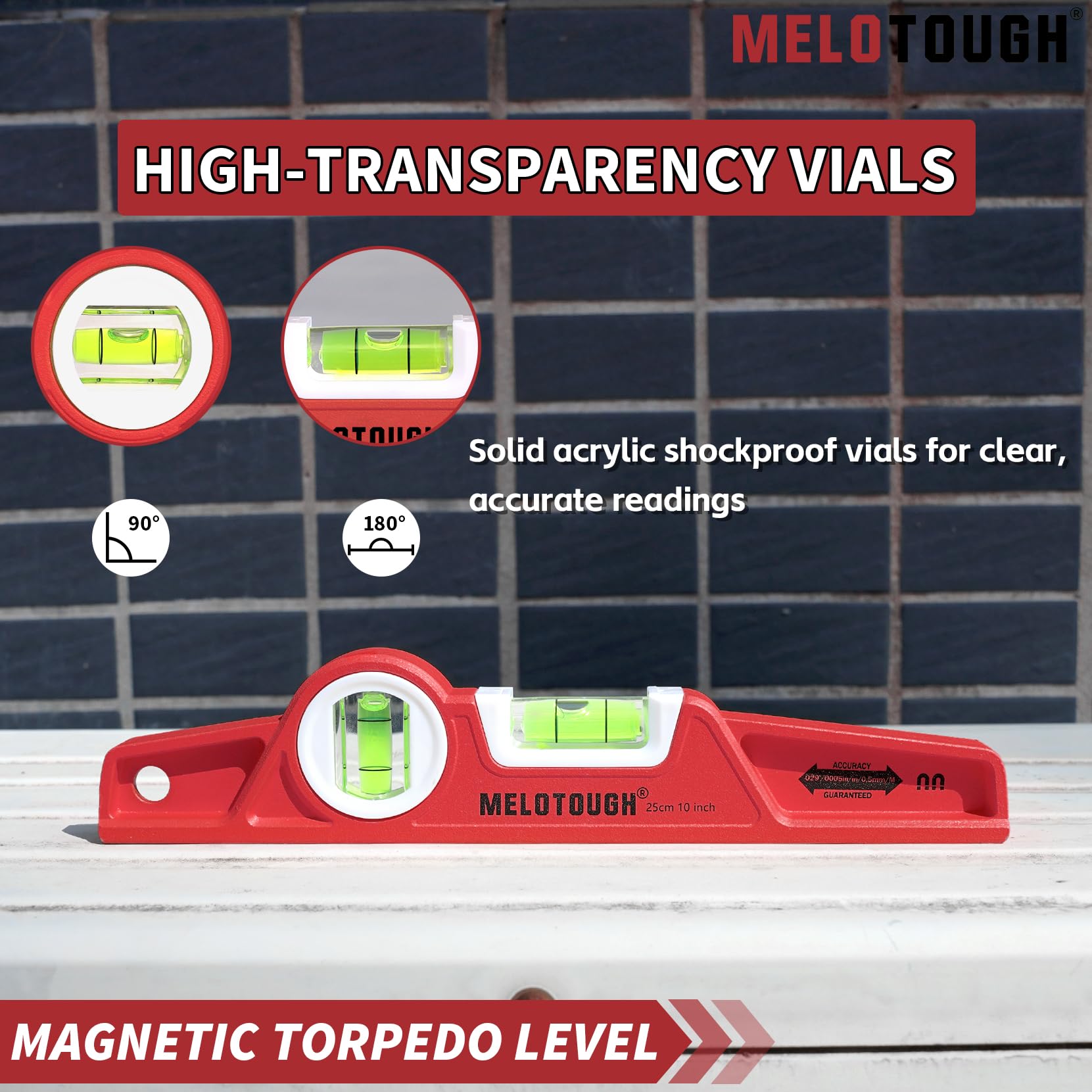MELOTOUGH Magnetic Level - 2 Pack -4