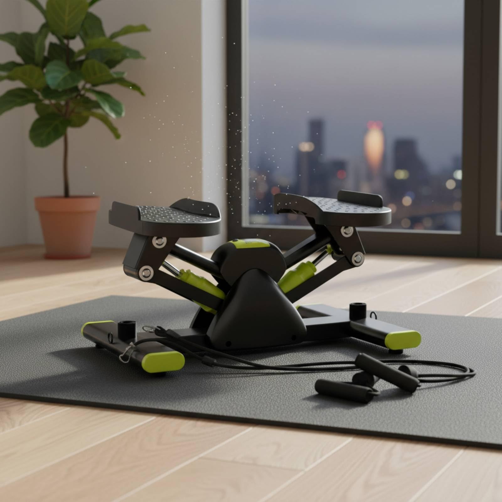 Qianly Máquina de Ejercicio de Piernas Stepper Lateral Stepper Entrenador con Resistencia Hidráulica Constante y Soporte para Tren Inferior Compacta para