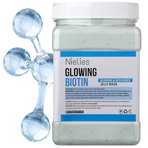 Miniatura 2 de Máscara de gelatina, cuidado de la piel facial, juego de máscaras de gelatina de biotina brillante "despegar", máscara de gelatina para tratamientos