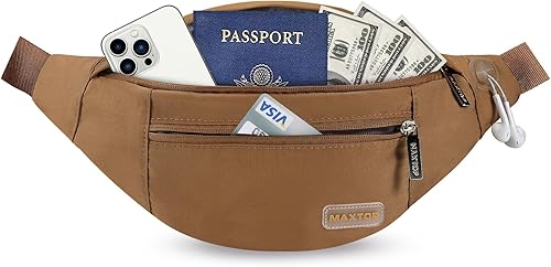 Miniatura 498 de MAXTOP - Cangurera cruzada grande con 4 bolsillos con cremallera, ideal para eventos deportivos, festivales, entrenamiento, viajes, correr y uso