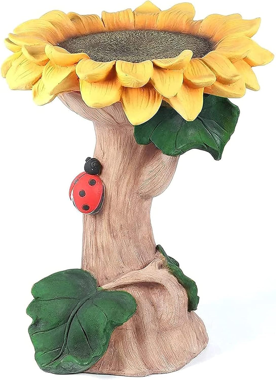 Outdoor Bird Bath Bowl, Resin Pedestal Bird Feeder Decor for Yard, Garden BirdBaths