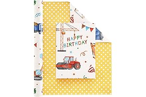 WERNNSAI Construction Wrapping Paper for Exciting Kids Parties