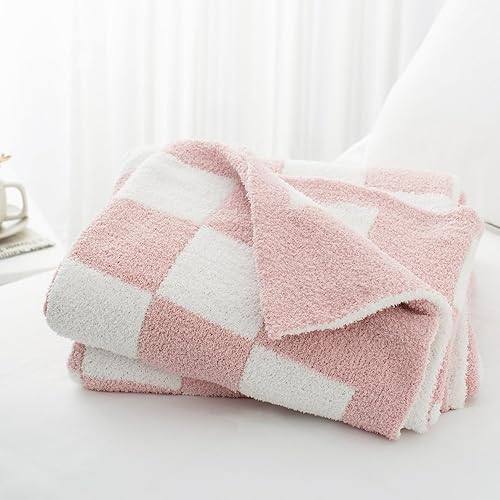 Miniatura 10 de Carriediosa Manta de microfibra ultrasuave de 50 x 60 pulgadas, manta de microfibra mullida y esponjosa con bonito patrón de cuadros preppy,