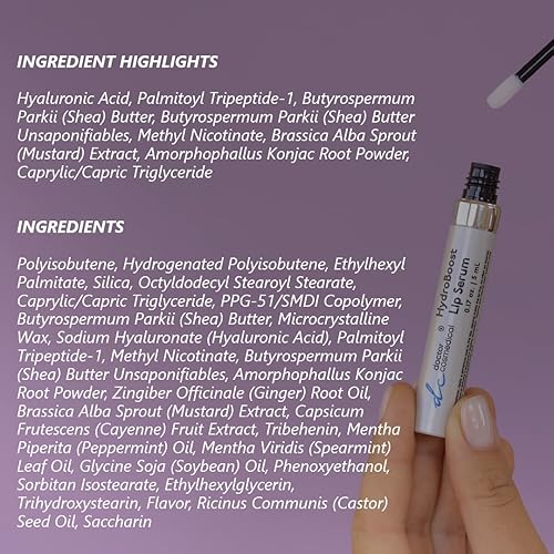 Miniatura 5 de HydroBoost - Suero labial de ácido hialurónico, suero labial multifuncional no pegajoso para hidratación instantánea, suero labial voluminoso, 0.17