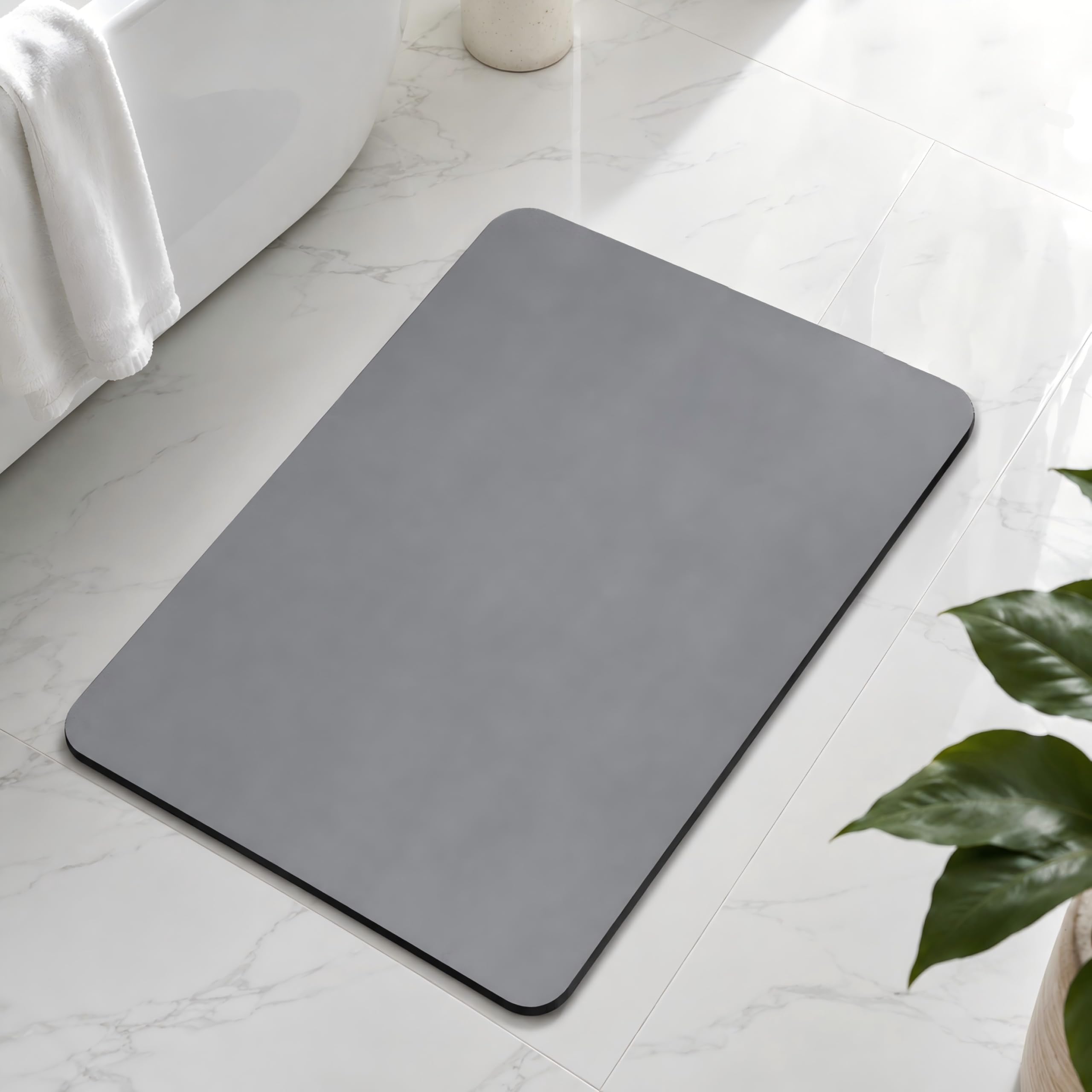 Tapis salle de bain antidérapant lavable en diatomite pour douche 60x90