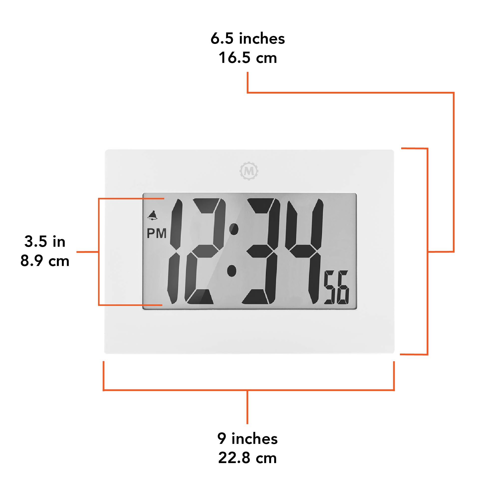 Buy Marathon Large Digital Wall Clock (Color White) Digital Clock