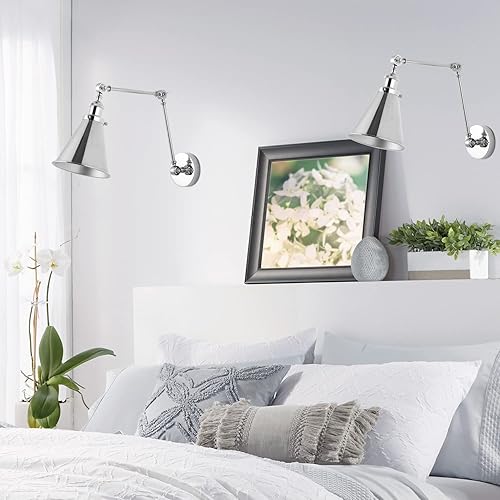 Miniatura 7 de JONATHAN Y JYL7460A-SET2 Rover - Lámpara de pared LED industrial de 7 pulgadas con brazo ajustable de metal rústico bohemio de 2700 K LED de 4 W